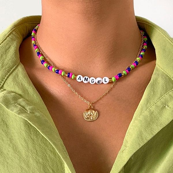 chokers lacteo hip hop carved coin angel statue pendant necklace y2k candy colorful beads clavicle chain choker jewelry gifts, Golden;silver
chokers lacteo hip hop carved coin angel statue pendant necklace y2k candy colorful beads clavicle chain choker jewelry gifts, Golden;silver
