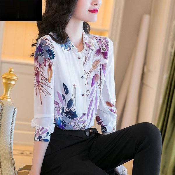 women's blouses & shirts 2021 spring autumn women all-match turn down collar long sleeve shirt female chic floral printed single breast, White
women's blouses & shirts 2021 spring autumn women all-match turn down collar long sleeve shirt female chic floral printed single breast, White