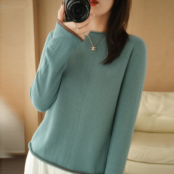 women's sweaters 2021 spring fall contrast color o-neck cotton knit sweater women loose thin bottoming shirt ladies pullover 4e1v, White;black
women's sweaters 2021 spring fall contrast color o-neck cotton knit sweater women loose thin bottoming shirt ladies pullover 4e1v, White;black