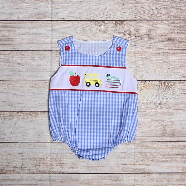 jumpsuits toddler boy clothes summer blue plaid sleeveless back to school season apple car embroidery baby rompers
jumpsuits toddler boy clothes summer blue plaid sleeveless back to school season apple car embroidery baby rompers