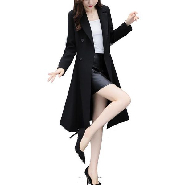 women's trench coats long coat women 2021 autumn clothes fashion slim plus size s-xxl black female windbreaker overcoat e187, Tan;black
women's trench coats long coat women 2021 autumn clothes fashion slim plus size s-xxl black female windbreaker overcoat e187, Tan;black