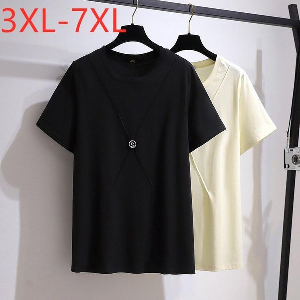 women's t-shirt plus size for women 2021 ladies summer large short sleeve loose cotton black beige o-neck 3xl 4xl 5xl 6xl 7xl, White
women's t-shirt plus size for women 2021 ladies summer large short sleeve loose cotton black beige o-neck 3xl 4xl 5xl 6xl 7xl, White
