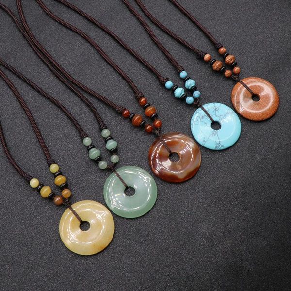 pendant necklaces retro chakra stone necklace buckle donut coin charms reiki healing natural agates quartz opal choker women, Silver
pendant necklaces retro chakra stone necklace buckle donut coin charms reiki healing natural agates quartz opal choker women, Silver