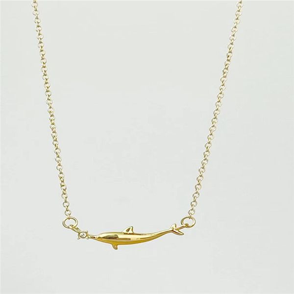 designer silver fashion simple jewelry inlaid with zircon lovely titanium steel little dolphin pendant clavicular chain necklace
designer silver fashion simple jewelry inlaid with zircon lovely titanium steel little dolphin pendant clavicular chain necklace