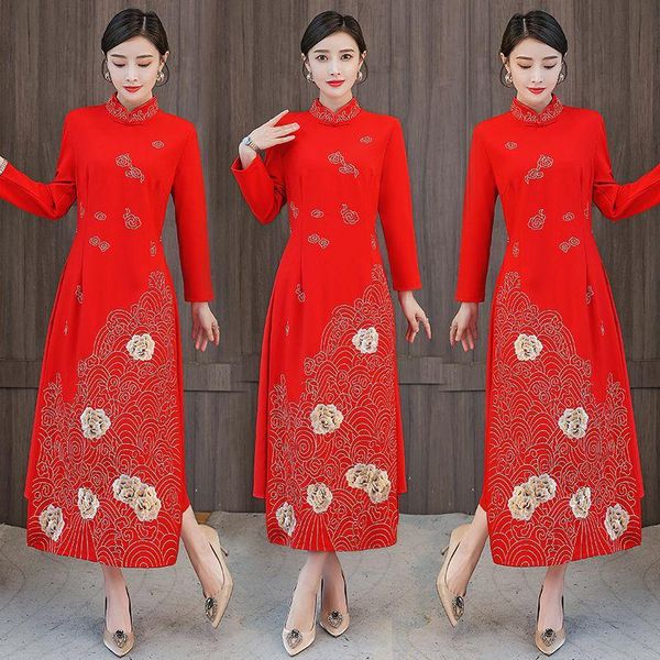 casual dresses women dress autumn 2021 office lady national wind cheongsam vintage print long sleeve embroidery stand neck blue, Black;gray
casual dresses women dress autumn 2021 office lady national wind cheongsam vintage print long sleeve embroidery stand neck blue, Black;gray