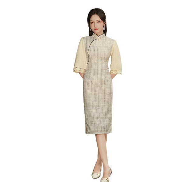 ethnic clothing autumn winter inverted big sleeve stitching knitted jacquard bright silk cheongsam retro improved qipao girl young style, Red
ethnic clothing autumn winter inverted big sleeve stitching knitted jacquard bright silk cheongsam retro improved qipao girl young style, Red