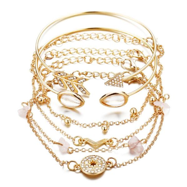 link, chain bohemian 6pcs/set compass broken stone v-bangle bracelet sets strand bracelets bangles women girl bead bangle jewelry, Black
link, chain bohemian 6pcs/set compass broken stone v-bangle bracelet sets strand bracelets bangles women girl bead bangle jewelry, Black