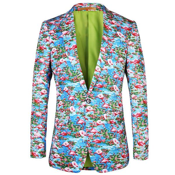 casual mens suit jacket blazer plus size us flowers flamingo pattern printing men blazers events party men's suits, White;black
casual mens suit jacket blazer plus size us flowers flamingo pattern printing men blazers events party men's suits, White;black