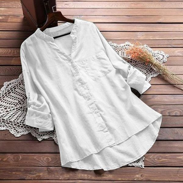 women's blouses & shirts women summer cotton linen shirt long sleeve and blouse female casual button loose t-shirt plus size street, White
women's blouses & shirts women summer cotton linen shirt long sleeve and blouse female casual button loose t-shirt plus size street, White
