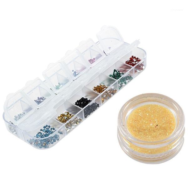 box 1.5mm round rhinestone 12 colors hard case & 30 pots glitter powder nails deco gel sequins1, Silver;gold
box 1.5mm round rhinestone 12 colors hard case & 30 pots glitter powder nails deco gel sequins1, Silver;gold