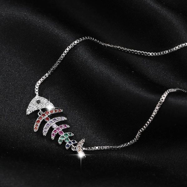 vintage female fish bone bracelet boho rose gold silver color bracelets for women cute rainbow zircon stone party chain charm, Golden;silver
vintage female fish bone bracelet boho rose gold silver color bracelets for women cute rainbow zircon stone party chain charm, Golden;silver