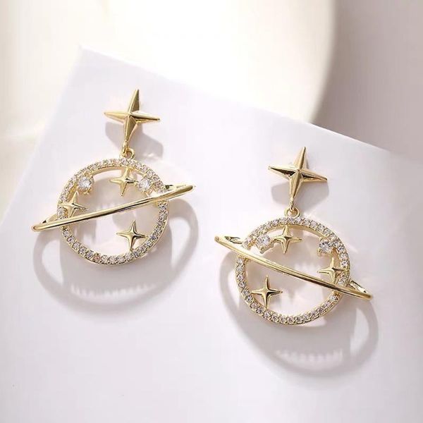 women creative crystal star drop earrings planet sweet long pendant fashion jewelry accessories female korean style dangle & chandelier, Silver
women creative crystal star drop earrings planet sweet long pendant fashion jewelry accessories female korean style dangle & chandelier, Silver