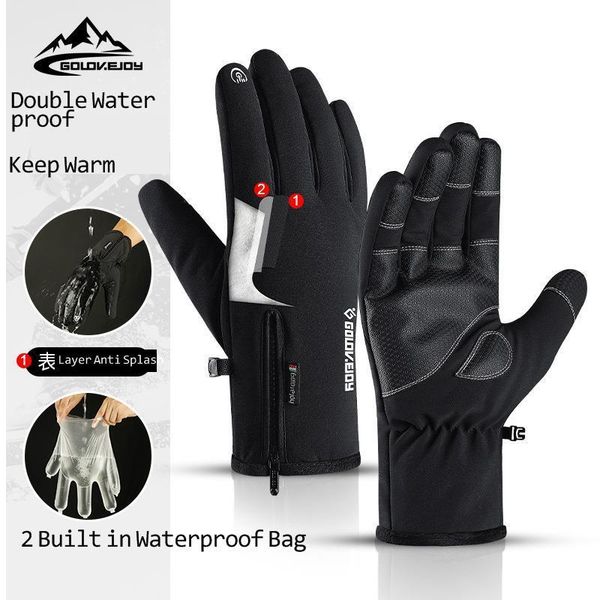 cycling gloves winter bicycle warm touchscreen full finger waterproof outdoor bike skiing motorcycle riding glove, Black
cycling gloves winter bicycle warm touchscreen full finger waterproof outdoor bike skiing motorcycle riding glove, Black