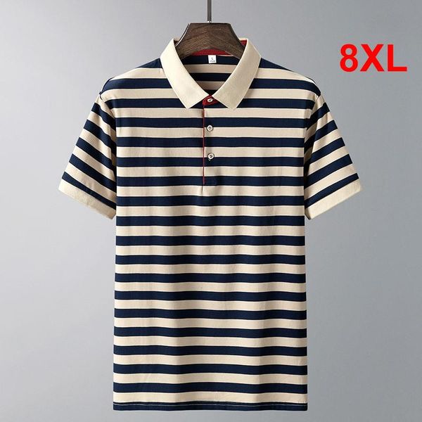 men's polos striped shirt men summer short sleeve fashion tees casual male plus size 8xl ha200, White;black
men's polos striped shirt men summer short sleeve fashion tees casual male plus size 8xl ha200, White;black