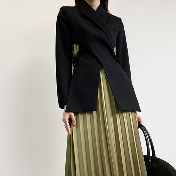 suits black temperament blazer for women notched long sleeve hollow out casual blazers female fashion clothing 2021, White;black
suits black temperament blazer for women notched long sleeve hollow out casual blazers female fashion clothing 2021, White;black