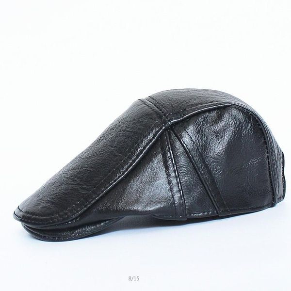 berets leather hat autumn winter middle-aged visors thickened warm caps casual beret old man dad forward cap b208, Blue;gray
berets leather hat autumn winter middle-aged visors thickened warm caps casual beret old man dad forward cap b208, Blue;gray