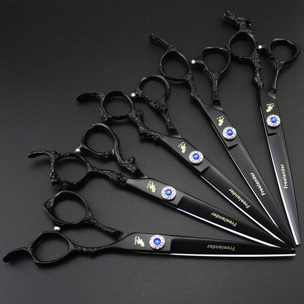 hair scissors ander 7.0 inch black paint high-grade dog clipper blue gem 5 styles dragon handle pets shears grooming tools
hair scissors ander 7.0 inch black paint high-grade dog clipper blue gem 5 styles dragon handle pets shears grooming tools