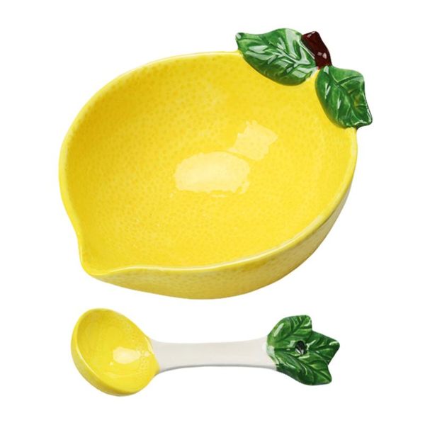 creative design bowl ceramics salad lovely kids rice with spoon bowls