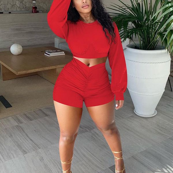 women's tracksuits women solid shirring shorts set long sleeve o neck & casual 2 piece matching, Gray
women's tracksuits women solid shirring shorts set long sleeve o neck & casual 2 piece matching, Gray