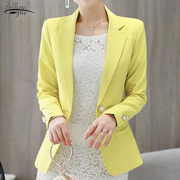 women's jackets 2021 autumn long sleeve jacket women solid silm office ladies work coats and chaquetas mujer 5027 80, Black;brown
women's jackets 2021 autumn long sleeve jacket women solid silm office ladies work coats and chaquetas mujer 5027 80, Black;brown