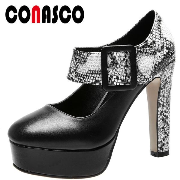 dress shoes conasco cow leather women wedding party night club buckle 12cm high heels thick shallow fashion woman, Black
dress shoes conasco cow leather women wedding party night club buckle 12cm high heels thick shallow fashion woman, Black