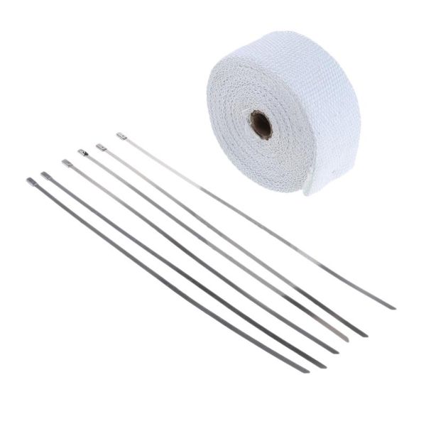 motorcycle exhaust system 2" x 32 feet white heat wrap roll for + 4pcs stainless locking ties
motorcycle exhaust system 2" x 32 feet white heat wrap roll for + 4pcs stainless locking ties