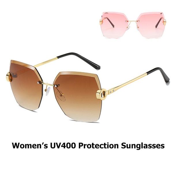 sunglasses fashion women oversized rimless gradient color travel sun glasses female uv400 protection eyeglasses, White;black
sunglasses fashion women oversized rimless gradient color travel sun glasses female uv400 protection eyeglasses, White;black