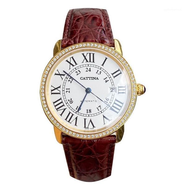 men's watch quartz luxury local gold diamond waterproof fashion leather business wristwatches, Slivery;brown
men's watch quartz luxury local gold diamond waterproof fashion leather business wristwatches, Slivery;brown