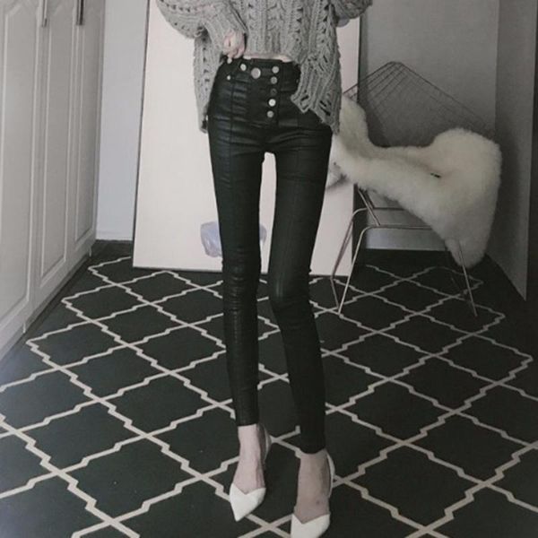 women's pants & capris black faux pu leather pencil goth high waist slim skinny streetwear autumn casual trousers women, Black;white
women's pants & capris black faux pu leather pencil goth high waist slim skinny streetwear autumn casual trousers women, Black;white