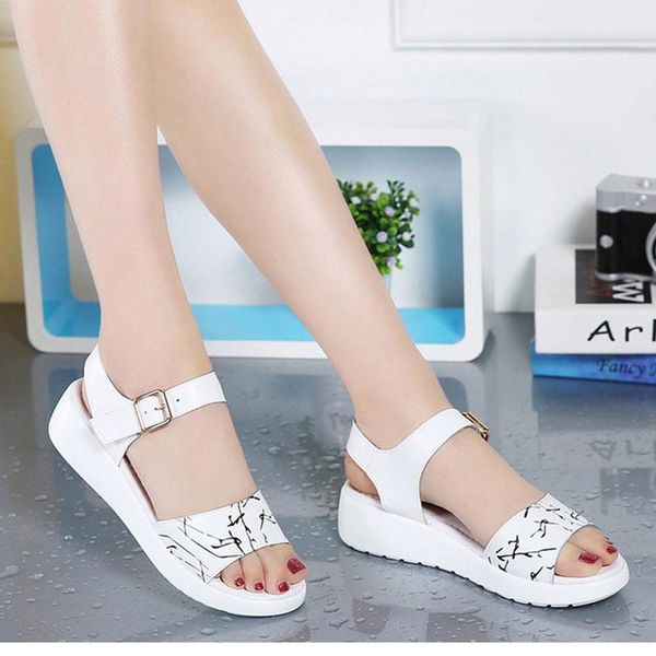 summer white women sandals genuine leather flat with button ladiescasual platform casual shoes, Black
summer white women sandals genuine leather flat with button ladiescasual platform casual shoes, Black