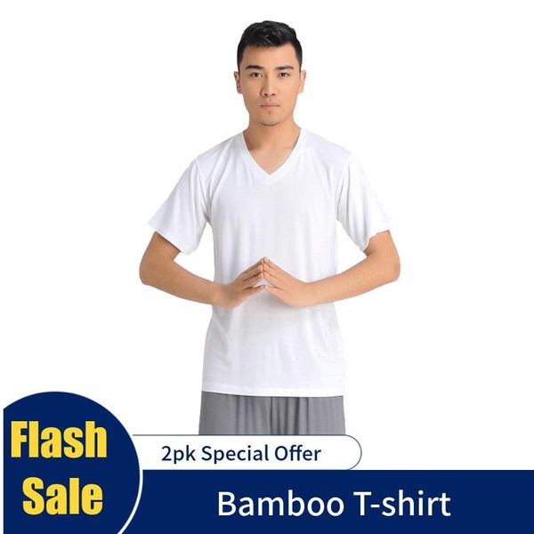 men colothes 2021 t-shirt 2 pack bamboo v-neck summer men tshirt t shirts smooth casual home t-shirt, White;black
men colothes 2021 t-shirt 2 pack bamboo v-neck summer men tshirt t shirts smooth casual home t-shirt, White;black