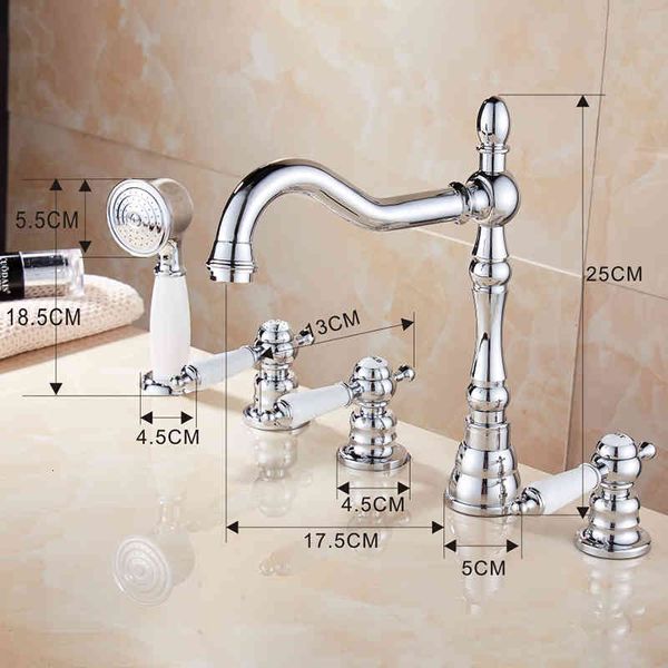 other faucets, showers & accs deck mounted bathtub faucets 5 pieces mixer for bath tub 5 hole colder water crane with hand shower
other faucets, showers & accs deck mounted bathtub faucets 5 pieces mixer for bath tub 5 hole colder water crane with hand shower