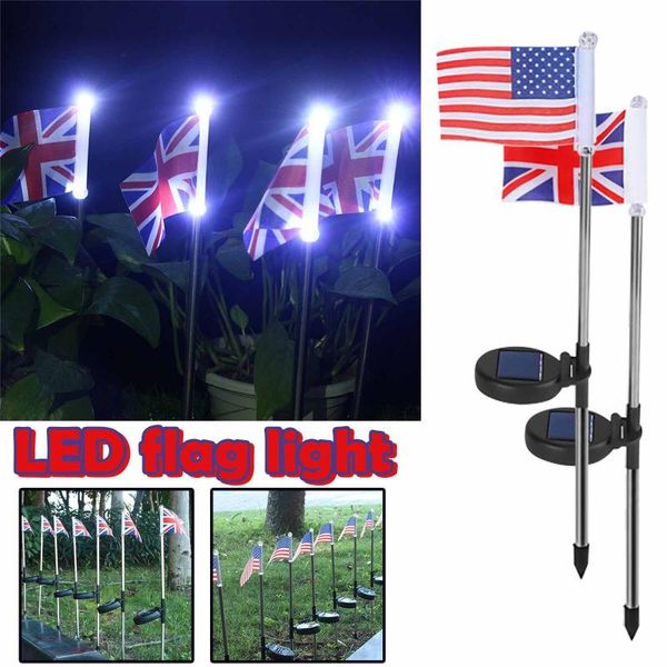 strings 2pcs solar powered ground light 2v 80ma led flag garden material decoration outdoor steel style
strings 2pcs solar powered ground light 2v 80ma led flag garden material decoration outdoor steel style