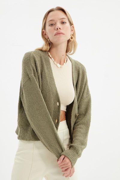 women's knits & tees trendyol button detail knitwear cardigan twoaw22hi1174, White
women's knits & tees trendyol button detail knitwear cardigan twoaw22hi1174, White