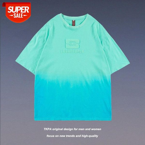 t shirt spring and summer simple gradient short-sleeved men women ins tide loose korean round neck half-sleeved #j59g, White;black
t shirt spring and summer simple gradient short-sleeved men women ins tide loose korean round neck half-sleeved #j59g, White;black