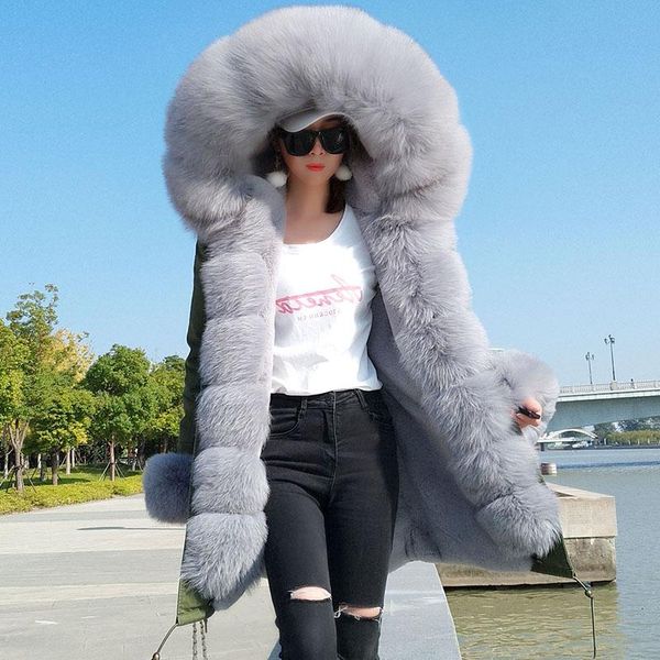 women's fur & faux jacket raccoon collar placket hair overcoming coat long female winter linner 2021, Black
women's fur & faux jacket raccoon collar placket hair overcoming coat long female winter linner 2021, Black