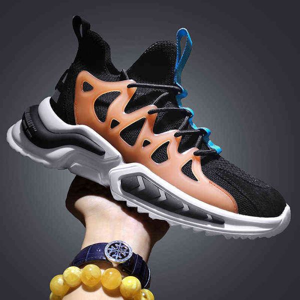 2021 autumn flying woven shoes men's casual sports running single thick soled, Black
2021 autumn flying woven shoes men's casual sports running single thick soled, Black