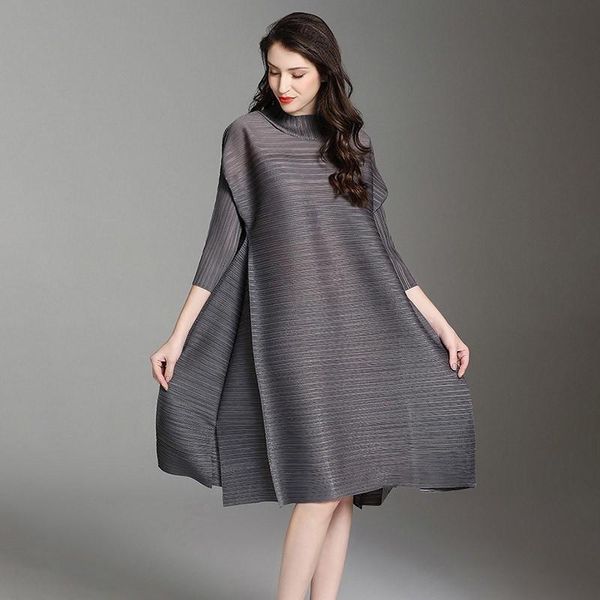 fashion tide pletead clothing turtleneck vent hem loose fold knee-length vintage dress women eb115 casual dresses, Black;gray
fashion tide pletead clothing turtleneck vent hem loose fold knee-length vintage dress women eb115 casual dresses, Black;gray