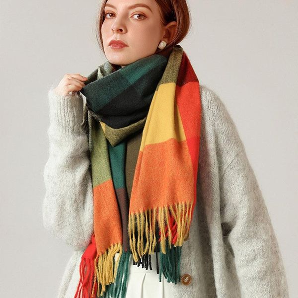 scarves winter women scarf plaid warm soft bandana 2021 fashion echarpe femme hiver luxe tassel female foulard bufandas, Blue;gray
scarves winter women scarf plaid warm soft bandana 2021 fashion echarpe femme hiver luxe tassel female foulard bufandas, Blue;gray