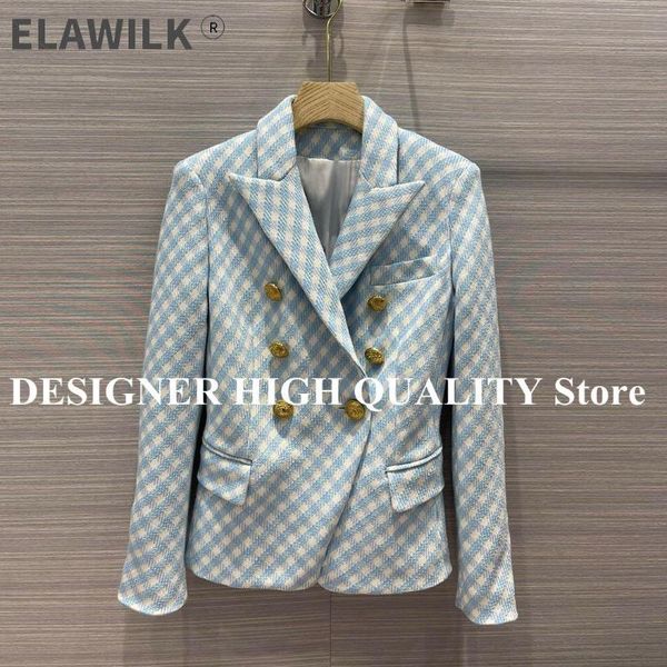 women's suits & blazers high-end quality retro contrast plaid ladies blazer suit notched gold double breasted slim waist jacket work tw, White;black
women's suits & blazers high-end quality retro contrast plaid ladies blazer suit notched gold double breasted slim waist jacket work tw, White;black