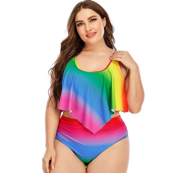 one-piece suits high waist bikini sets swimwear plus size bathing womens rainbow print two pieces swimsuit push up beachwear summer 5xl
one-piece suits high waist bikini sets swimwear plus size bathing womens rainbow print two pieces swimsuit push up beachwear summer 5xl