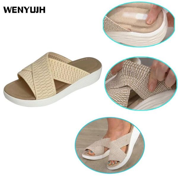 slippers for women fashion mixed colors soft sole wedges slip-on woma slides indoor home ladies casual shoes, Black
slippers for women fashion mixed colors soft sole wedges slip-on woma slides indoor home ladies casual shoes, Black