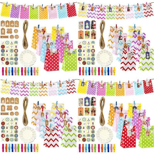 christmas decorations 24 sets 1-24 advent calendar paper candy bag with tags clips stickers pads rope gift storage1
christmas decorations 24 sets 1-24 advent calendar paper candy bag with tags clips stickers pads rope gift storage1