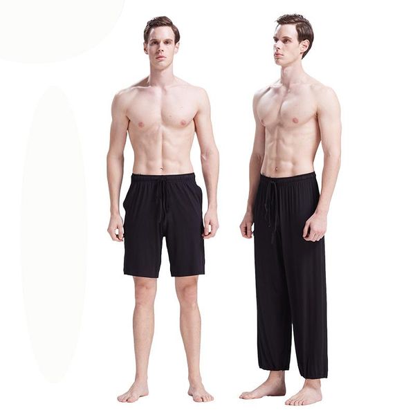 men's sleepwear summer modal men sleep bottoms solid color shorts and trousers male loose pants comfy casual night, Black;brown
men's sleepwear summer modal men sleep bottoms solid color shorts and trousers male loose pants comfy casual night, Black;brown