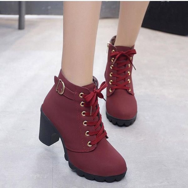 boots plus size ankle women platform high heels women's buckle shoes thick heel short boot ladies drop, Black
boots plus size ankle women platform high heels women's buckle shoes thick heel short boot ladies drop, Black