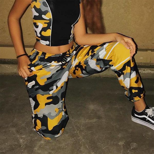 women's pants & capris women casual harem trousers yellow camouflage pint sweat high waist thin sweatpants autumn camo joggers, Black;white
women's pants & capris women casual harem trousers yellow camouflage pint sweat high waist thin sweatpants autumn camo joggers, Black;white