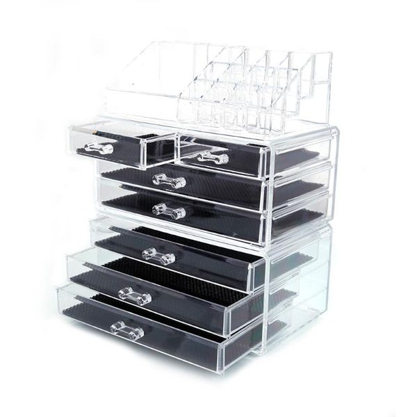 sf-1122-1 home use cosmetic storage rack transparent with 5 large drawers and 2 small bags & cases
sf-1122-1 home use cosmetic storage rack transparent with 5 large drawers and 2 small bags & cases