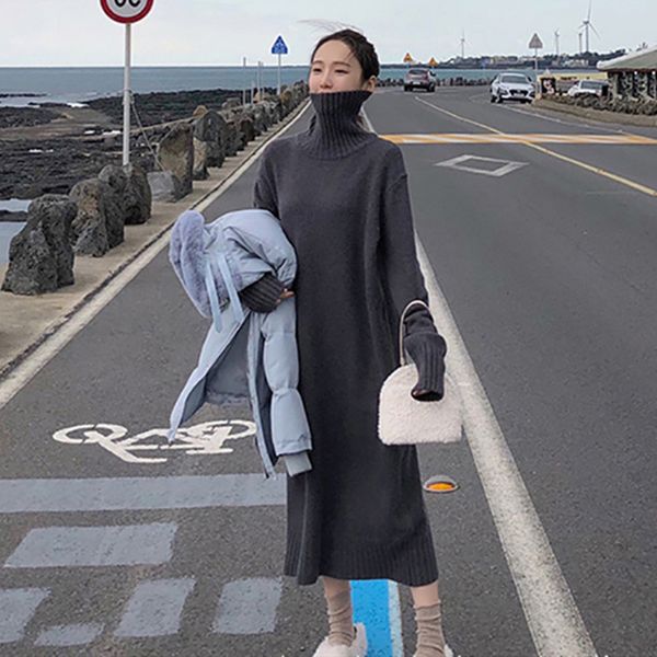 dresses vintage loose turtleneck long sweater women full sleeve warm pullover knitted female dress winter vestidos oyvr, Black;gray
dresses vintage loose turtleneck long sweater women full sleeve warm pullover knitted female dress winter vestidos oyvr, Black;gray