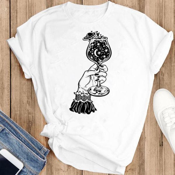women's t-shirt women sweet cartoon space funny cute printing 90s fashion summer lovely clothes print short sleeve tees tshirt, White 
women's t-shirt women sweet cartoon space funny cute printing 90s fashion summer lovely clothes print short sleeve tees tshirt, White
