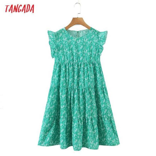 tangada summer women green flowers print ruffles dress loose ladies sundress rb36 210609, Black;gray
tangada summer women green flowers print ruffles dress loose ladies sundress rb36 210609, Black;gray